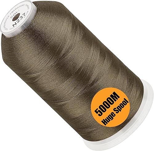 Miniatura 87 de New brothread - Bobina única de 5000 m de hilo de poliéster para máquina de bordar 40WT para máquinas comerciales y domésticas - Marigold
