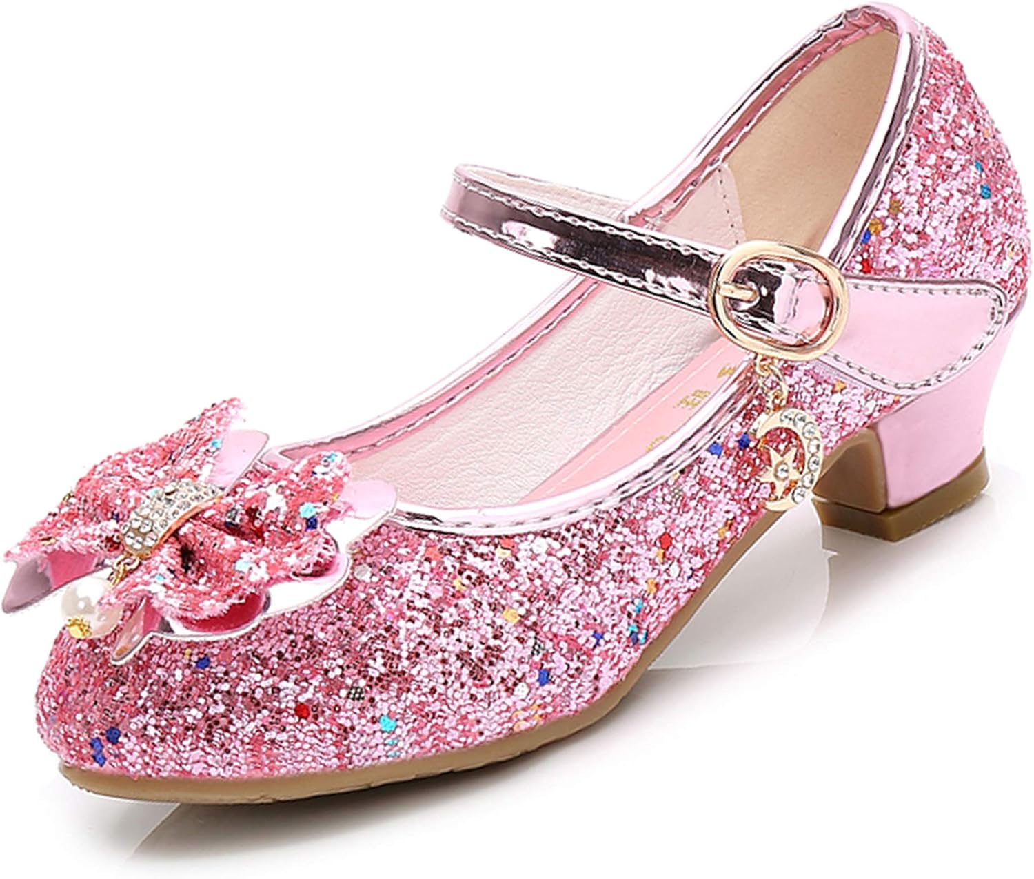 Cadidi Dinos Girls Dress Shoes Wedding Party Heel Mary Jane Princess Flower Shoes (Toddler/Little Kid/Big Kid)