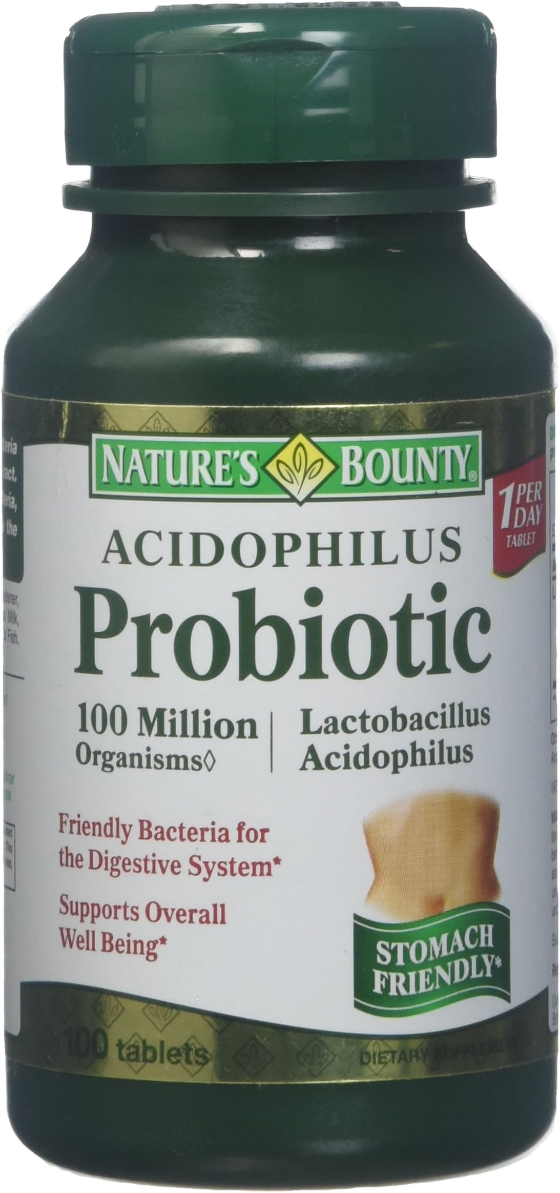 Nature's Bounty Probiotic Acidophilus Tablet Twin Pack, 100 Count Bottles, 300 Count Total(Packaging May Vary) , Pack of 3