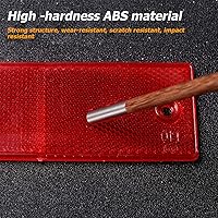 Vista 7 de 16 calcomanías reflectantes rojas y blancas, calcomanías autoadhesivas de plástico impermeable, placa de cinta reflectante de advertencia