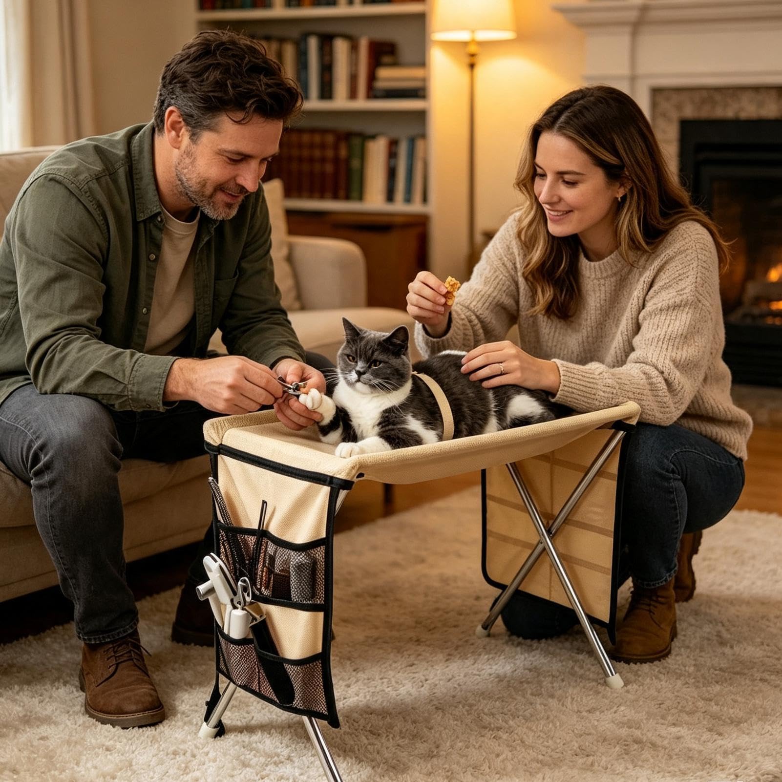 Grooming Table for Dogs - Small Breathable Detachable Support Bed | Nail Trimming Hammock For Puppies Kittens Senior Pets Bathing Washing Trimming Clipping Brushing