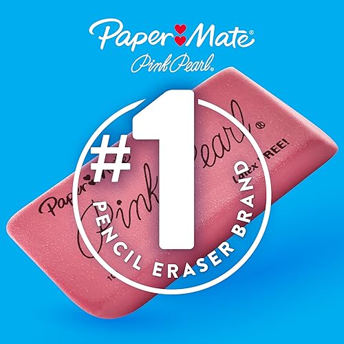 Miniatura 6 de Paper Mate Borradores de perlas rosadas grandes 12 unidades