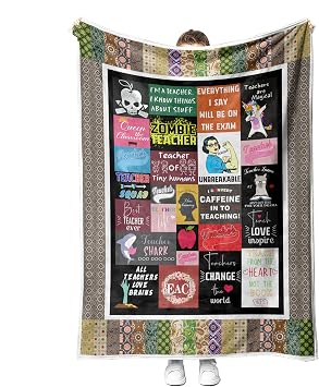 Teacher Gifts for Women Soft Fleece Throw Blanket for Teachers Teachers Day Gift Retirement Gifts for Teachers Women Warm Thank You Present for Teachers 50x60