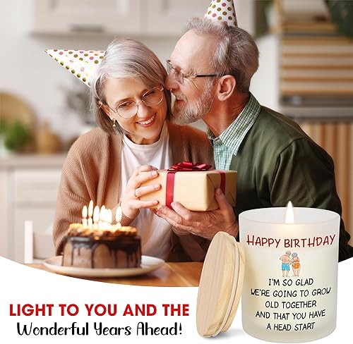 Vista 35 de OASSIE Regalos de Navidad de agradecimiento para mujeres, vela de vainilla y lavanda de larga duración de 10 onzas, regalos de cumpleaños Hay gente