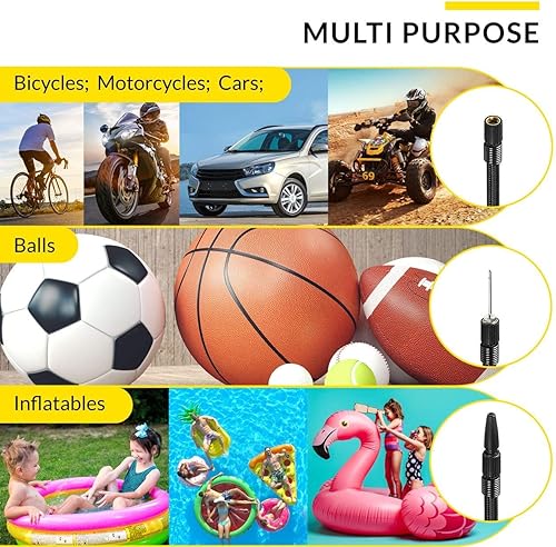 Miniatura 4 de Kensun - Bomba infladora de neumáticos AC/DC para automóvil 12 V CC y hogar 110 V CA, compresor de aire portátil de rendimiento rápido 2.0 para