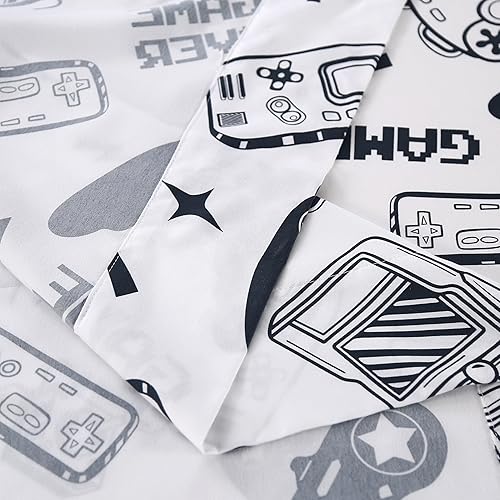 Miniatura 7 de SDIII Funda de edredón blanca con 2 fundas de almohada, no incluye edredón en el interior, cierre de cremallera y lazos en las esquinas, para niños,