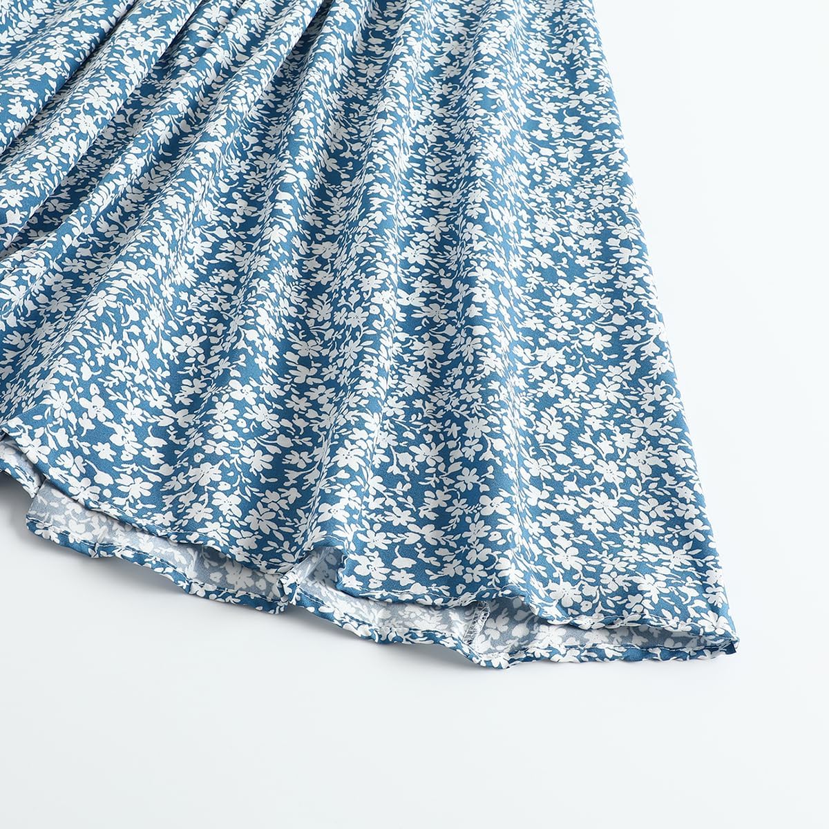 Girls Maxi Skirts Floral Boho Summer Elastic Waist A-Line Long Skirt