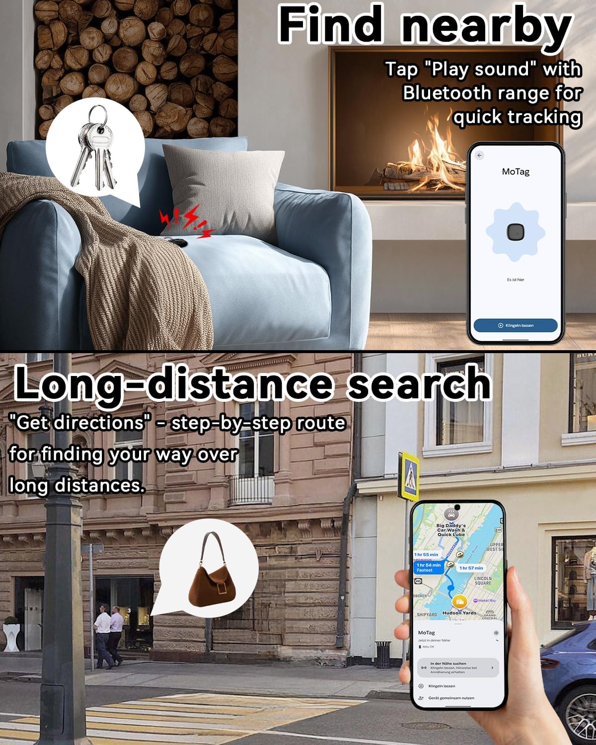 Android Air Tracker 4 Pack,Luggage Tracker Tags Compatible with Google Find Hub App (Android Only) Bluetooth Tracker with 4 Case Key Finder and Item Locator for Wallets, Backpack, Suitcases-Black - Image 4