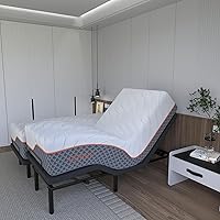 Vista 15 de ESHINE Base de cama ajustable + colchón híbrido de 14 pulgadas, individual XL, espuma viscoelástica de gel de lujo (319 resortes de bolsillo)