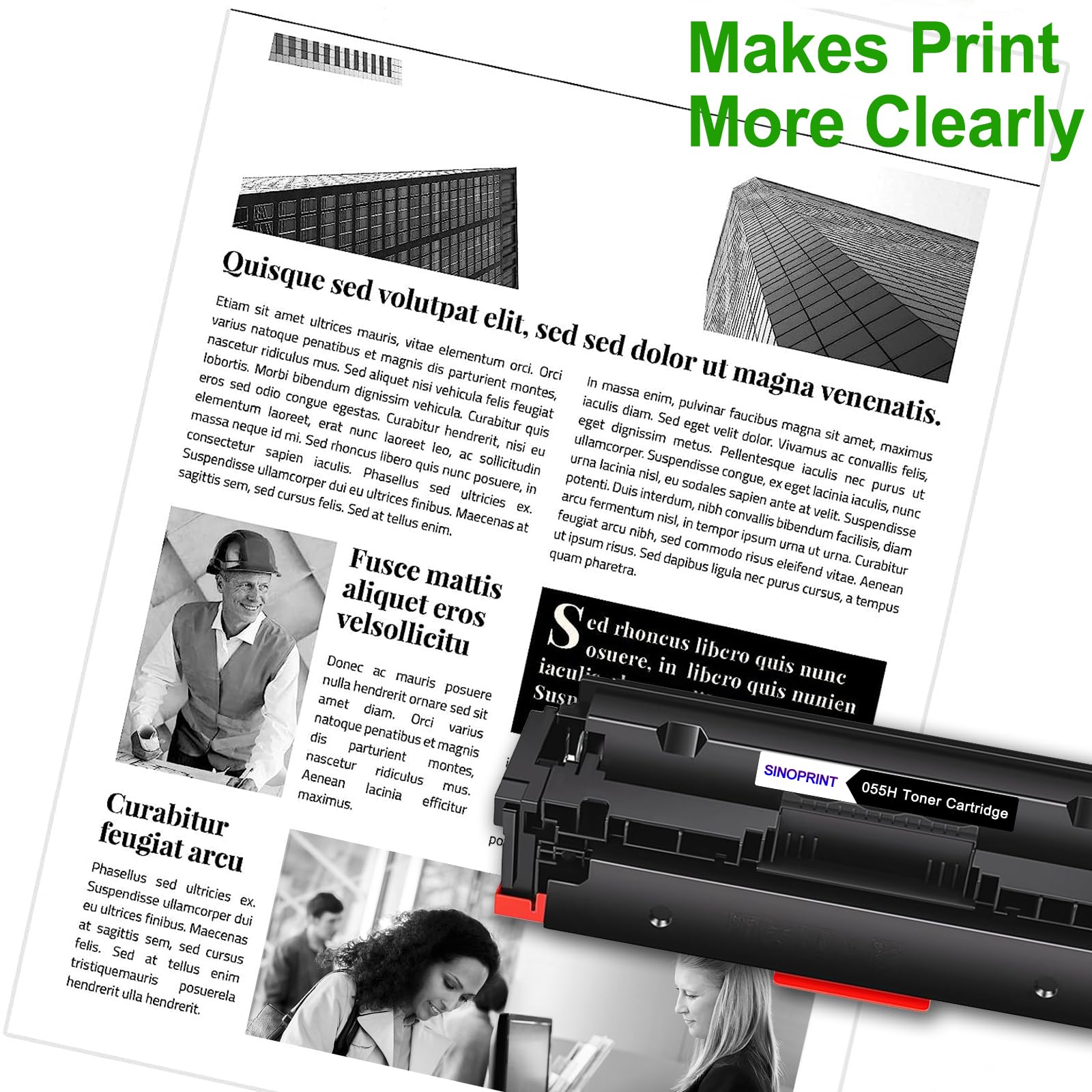 Amazon.co.jp: SINOPRINT 055H 055 ブラックトナーカートリッジ 2