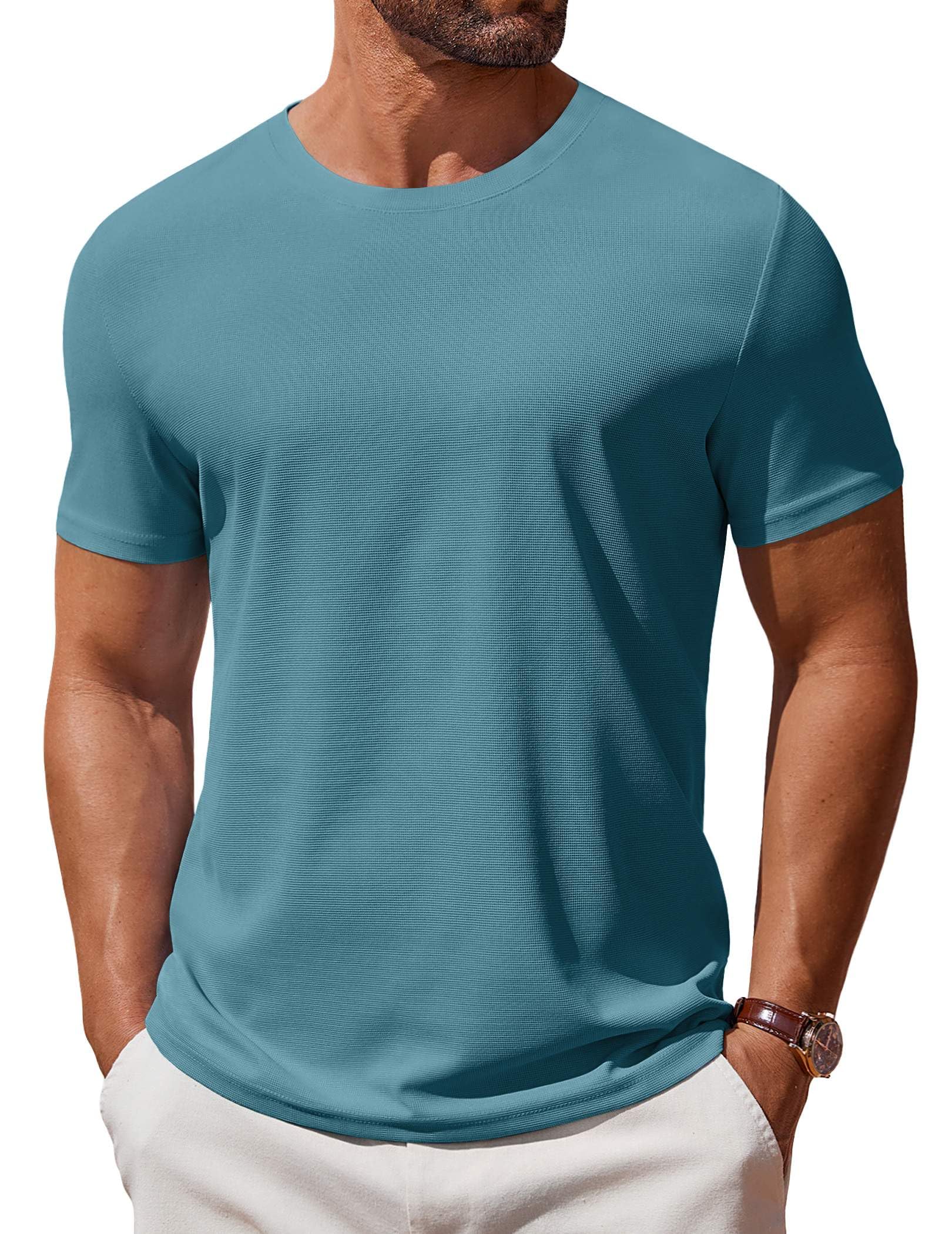 COOFANDY Men's T Shirt Short Sleeve Crew Neck T-Shirt Casual Summer Classic Basic Tee Shirts