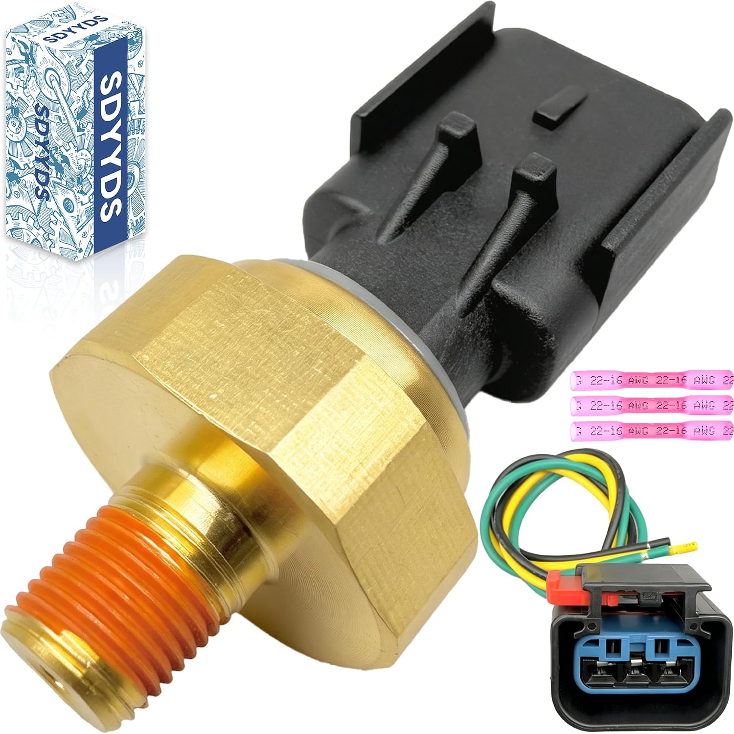 Engine Oil Pressure Sensor with Connector Wiring Harness Compatible with Select Chrysler, Dodge, Jeep, Ram, Volkswagen Model – Replaces 5149064AA, PS317,5093908AA 4897087AA