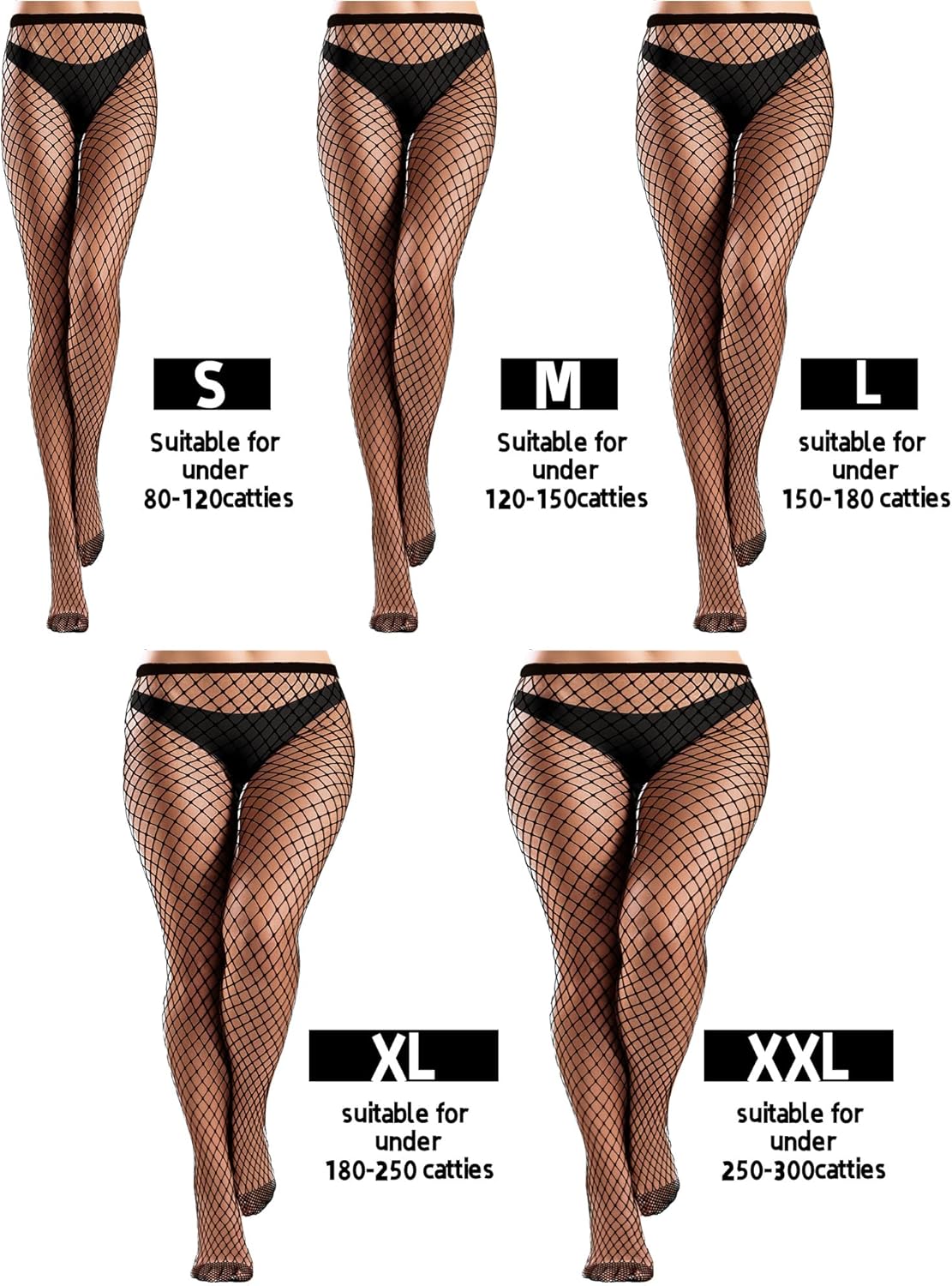 Ramede 6 Pairs Women Fishnet Thigh High Stockings Waist Tights Mesh Patterned Fishnet Leggings Pantyhose for Halloween - Image 3