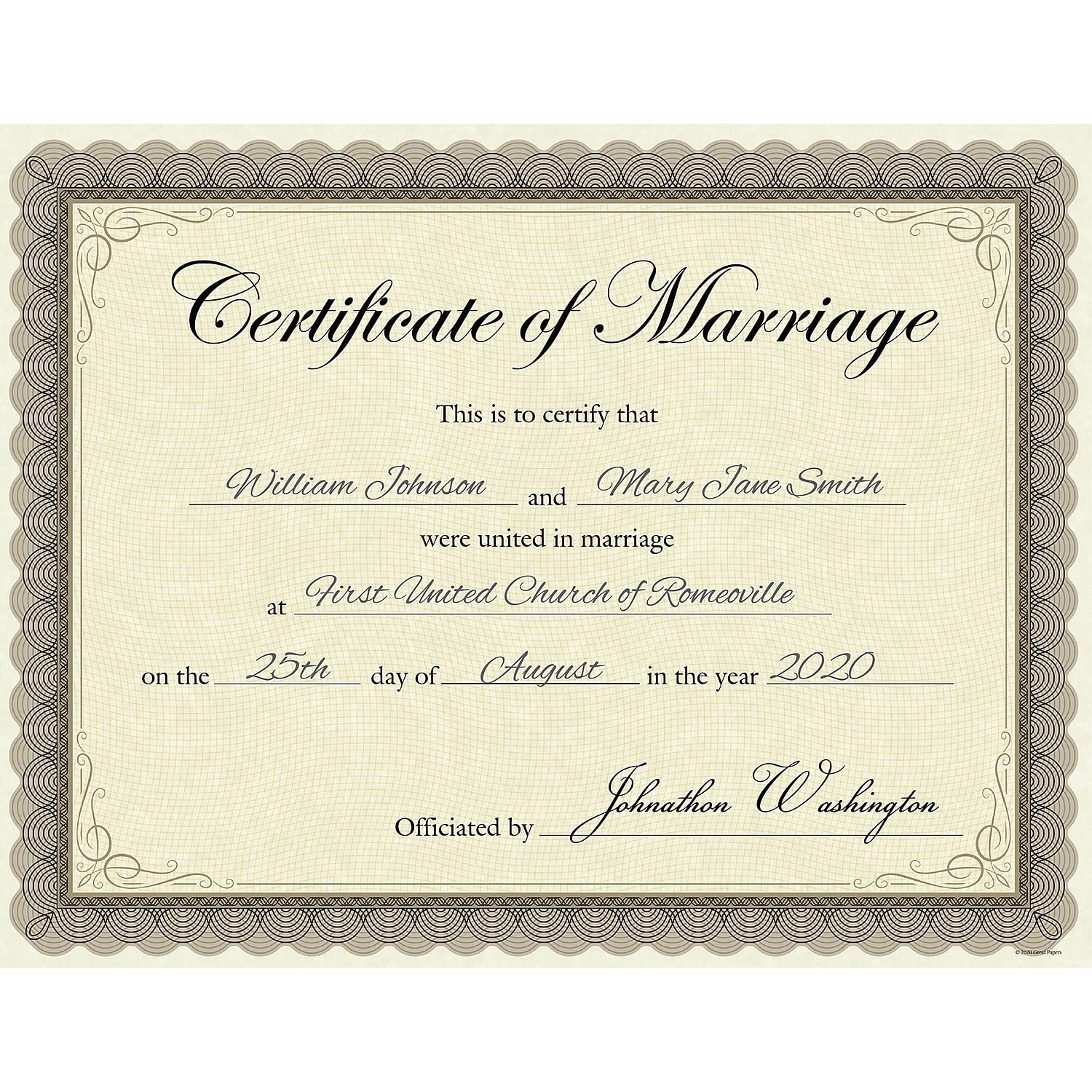 Great Papers!® - Certificati di pergamena, 20 x 28 cm, 25 pezzi (2020000)