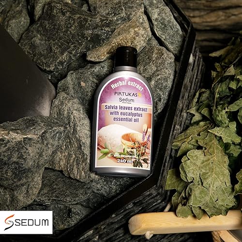 Miniatura 5 de Extracto de hierbas naturales para sauna, masaje, remojo de escoba - Infusión de sauna con extracto de tomillo con aceite esencial de enebro, miel y