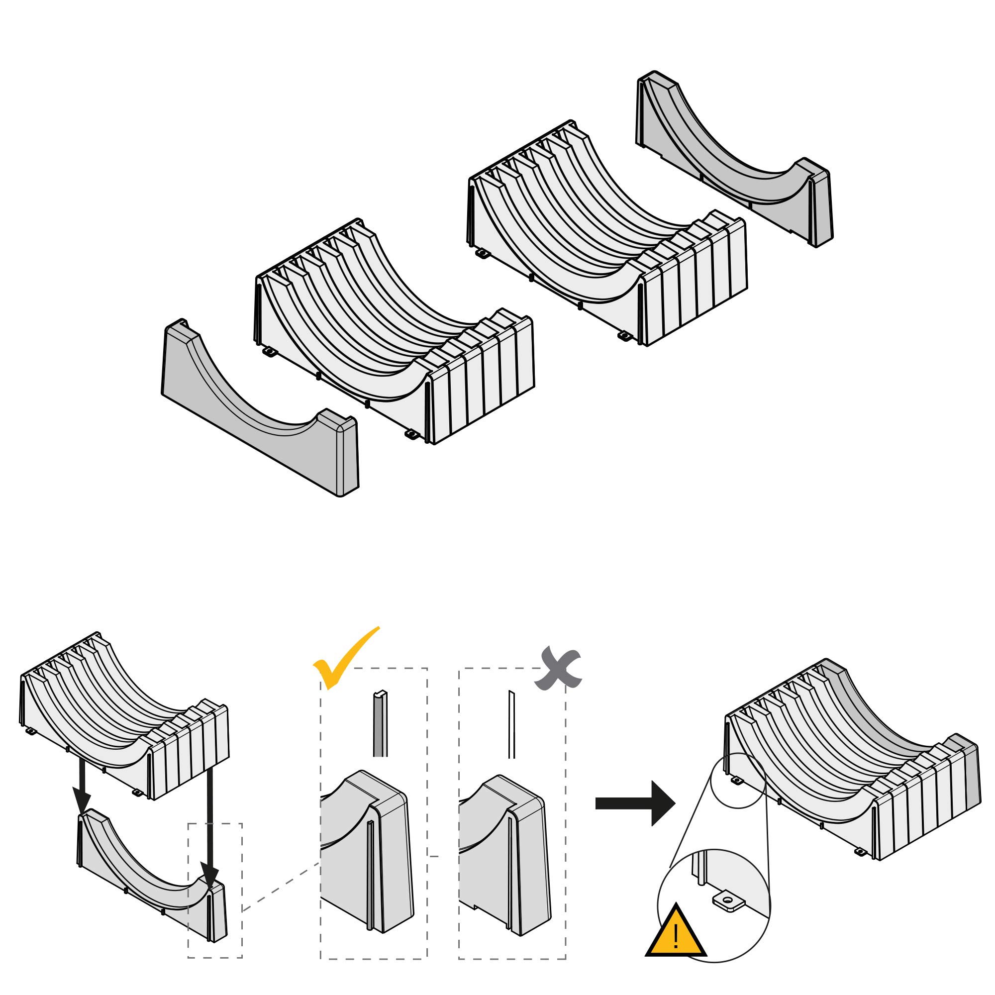 EMUCA 8938523 - Organizador de platos para mueble, soporte para platos, capacidad 13 platos, plástico, gris antracita