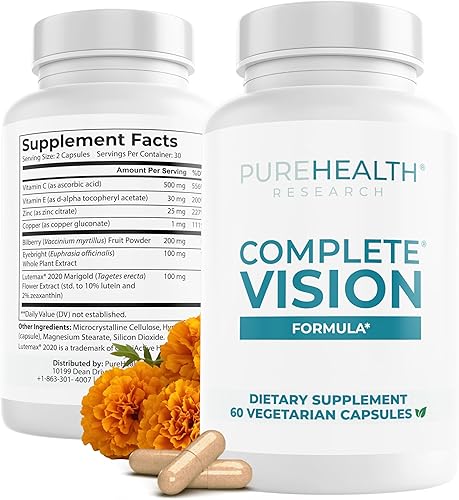 Complete Vision Formula - Suplementos para los ojos - Mejora tu visión con vitaminas mejoradas para los ojos, cuidado ocular premium para la salud