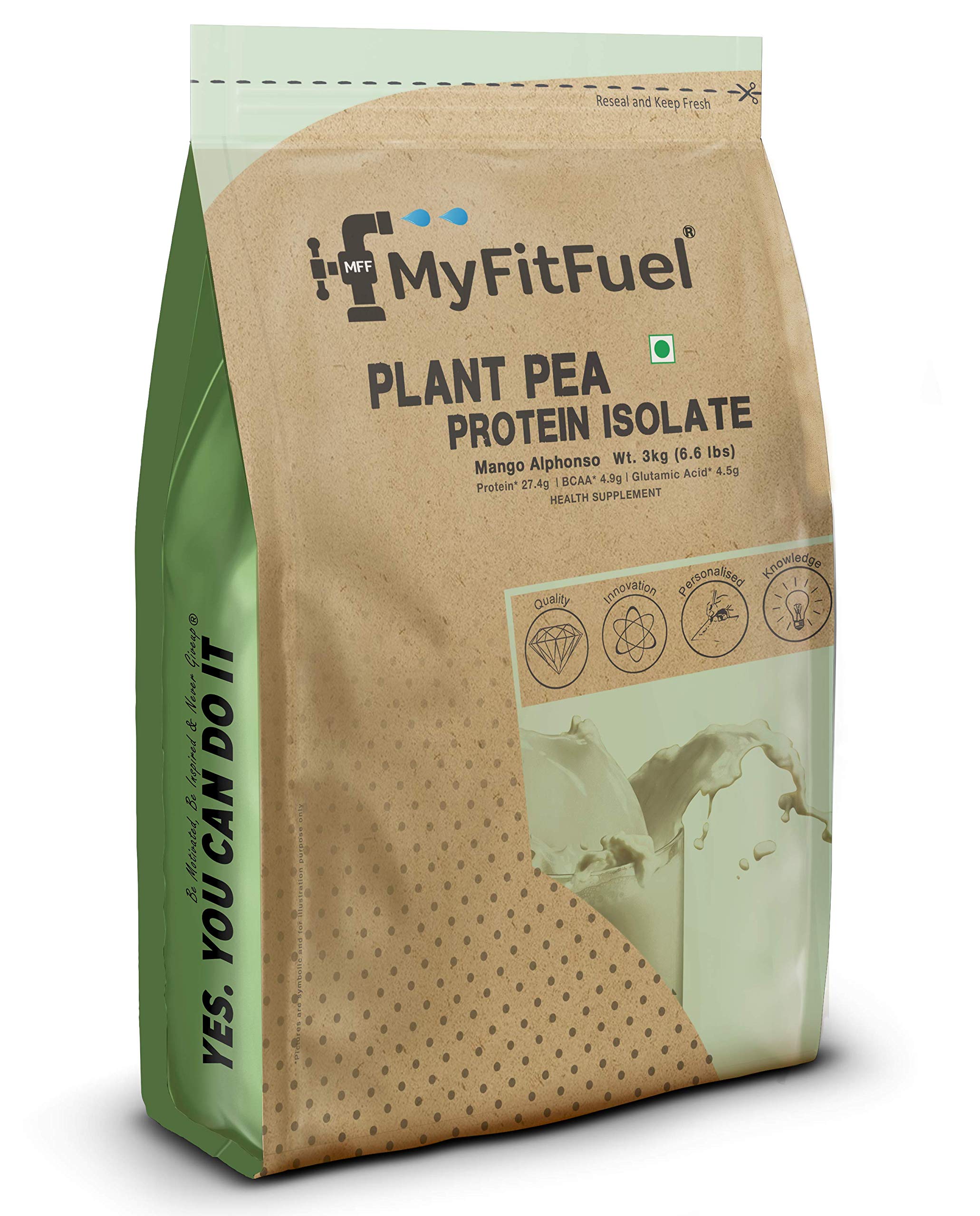 MyFitFuel Clean Plant Pea Protein Isolate (28g Protein, 5g BCAA, 10.8g EAA) |Easy to Digest | Vegan Plant Protein Powder [500g, 14 Servings, (Unflavoured)] — Amazon image 18