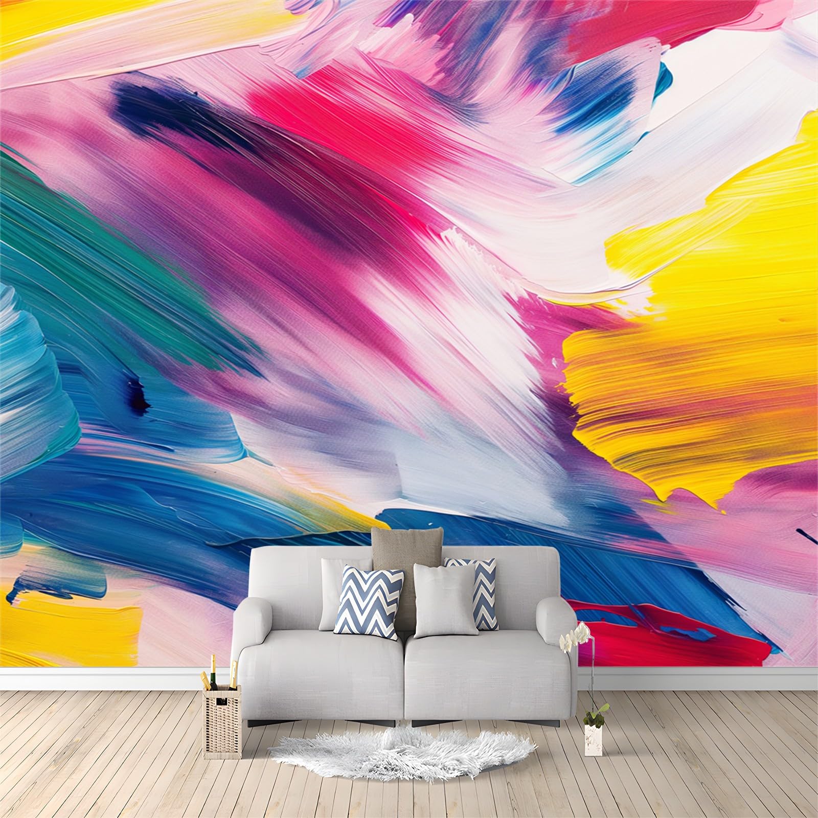 Fototapeta, abstrakcyjny obraz, kolor, graffiti, farba, włóknina, druk artystyczny, kolorowy mural ścienny, dekoracja, plakat, obraz, 300 x 210 cm (szer. x wys.), do salonu, sypialni i jadalni