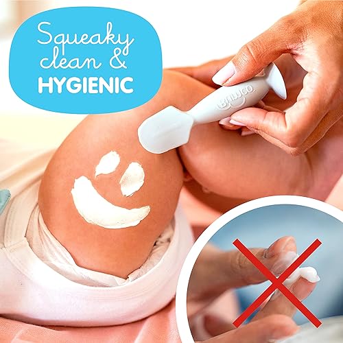 Miniatura 2 de Mini BabyBum - Brocha de crema para rozaduras. Aplicador de crema para rozaduras hecho de silicona suave, Gris