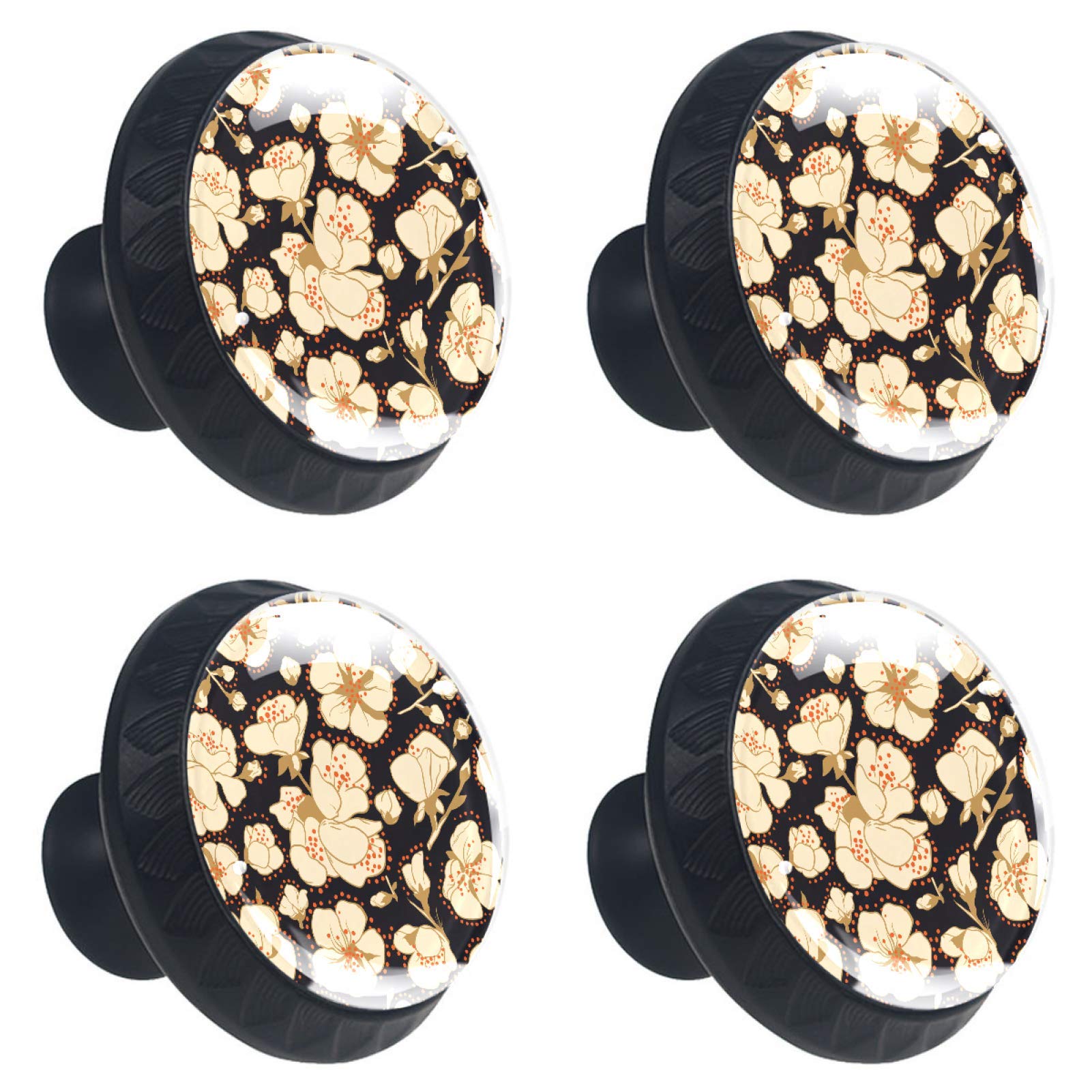 Boutons en verre japonais Cerisier pour remplacer des poignées de meuble usées 30mm