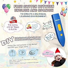 Qiaojoy V2 Interactive Kids Map Bilingual United States Map for Kids Learning, Educational Talking USA Map Poster Geography Games Personalized Kid Toys for Boys & Girls Ages 3-12.