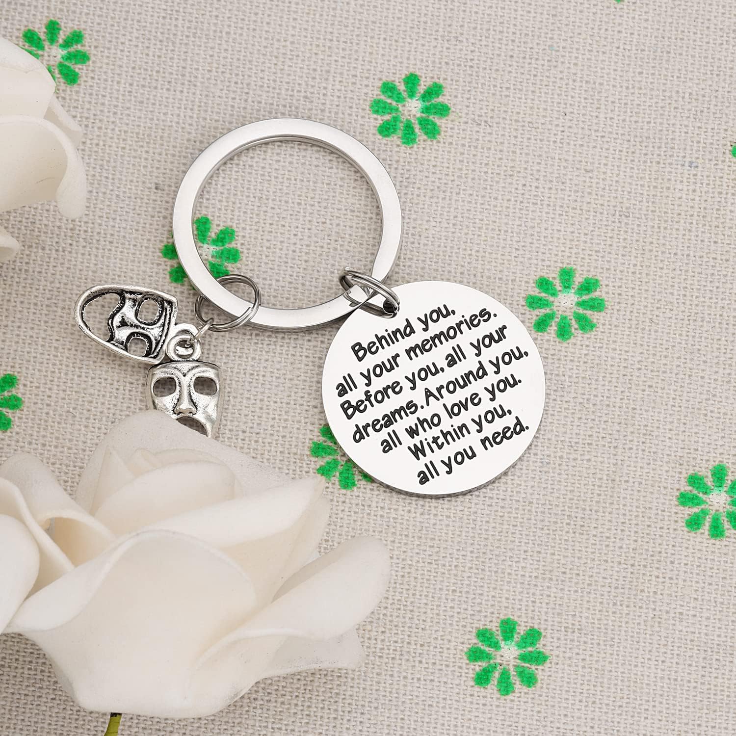 Thespian Gifts Keychain for Women Men an Theatre Gift Ideas Theatre Mask Bracelets - Image 6