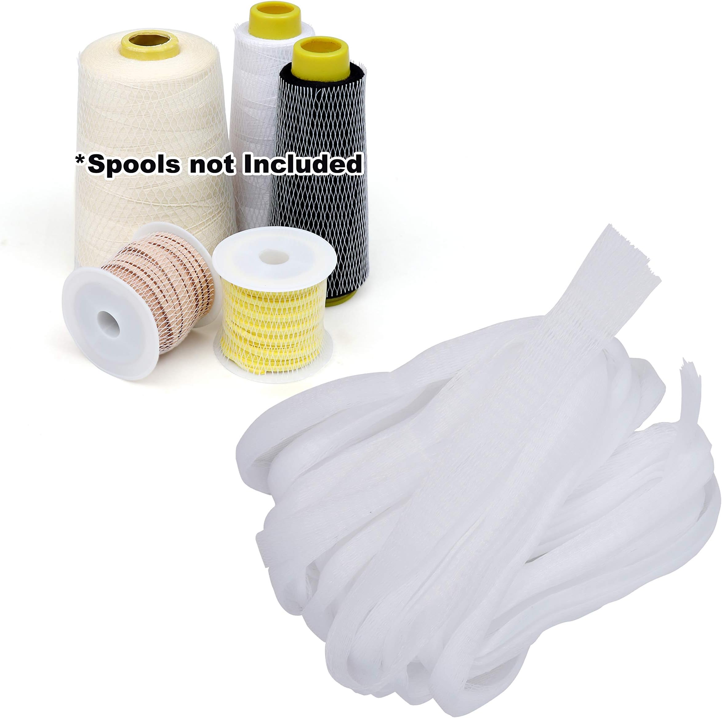 Thread Net - 9.2 m (10 yard) Spool Saver Thread Cone Nets - Mess Tangle Free Spools Prevents Unwinding Perfect for Small, Large Cones - Thread Saver Nets for Sewing, Embroidery Cones