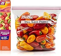 Hefty Press to Close Gallon Food Storage Bags, 20 Ct - BPA-Free, Microwave Safe, Stand & Fill Bottom