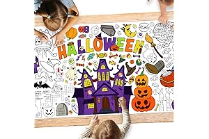 Versatile Large Coloring Poster for Halloween Festivities