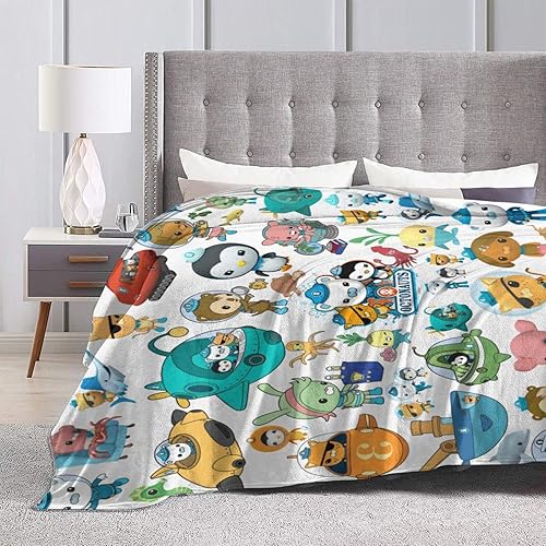 Miniatura 5 de Manta de franela polar para todas las estaciones, peso ligero, para sala de estardormitorio, manta cálida de 60 x 50 pulgadas.