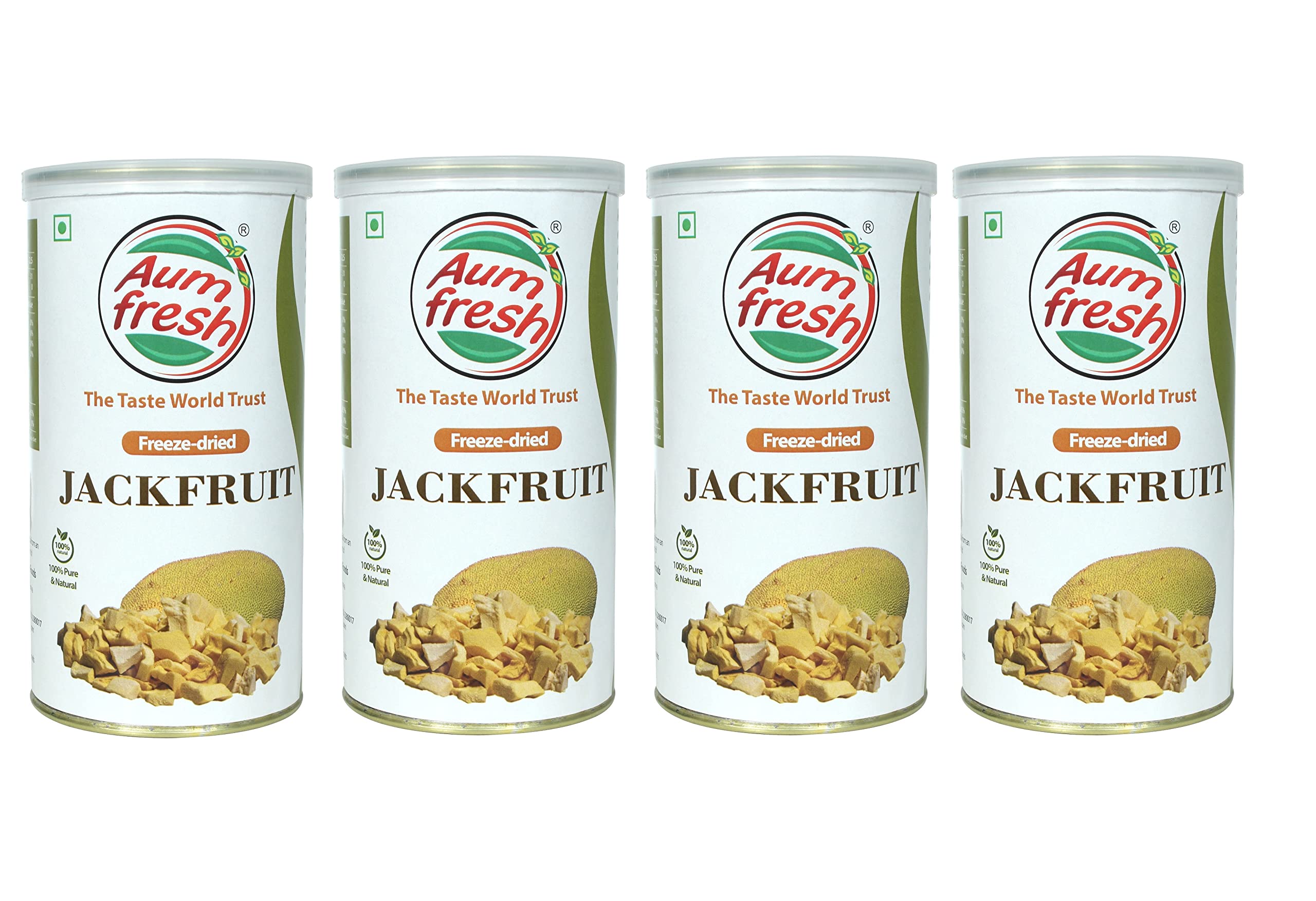 Aum Fresh Freeze Dried Crunchy Jackfruit Snacks Pack of 4-100g (25gx4), 100% Pure Dried Fruit | Perfect Combo of Health with Taste | Vegan | Gluten Free | Non-GMO-picture-24