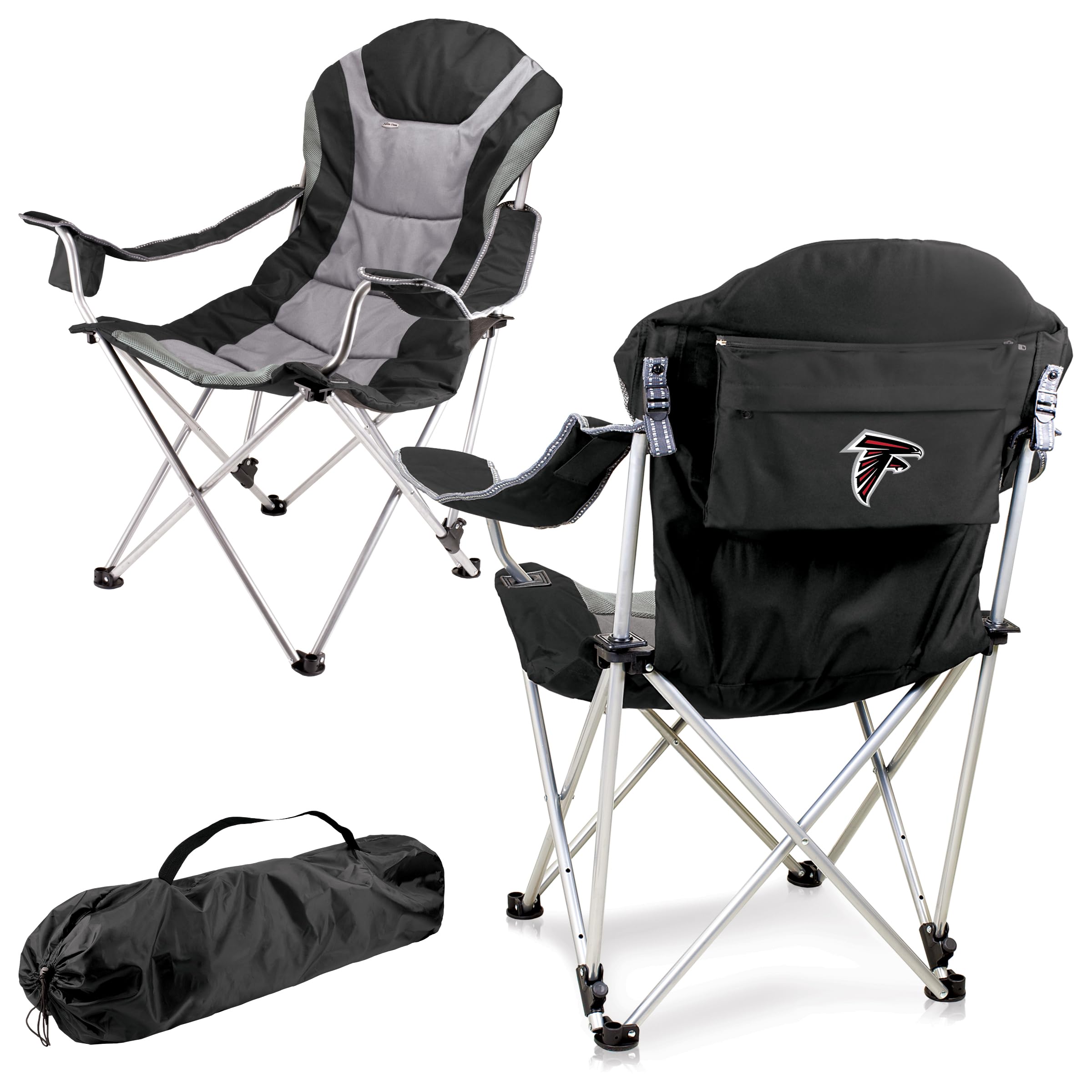 Picnic TIME NFL Unisex-Adult NFL Reclining Camp Chair, Beach Chair for Adults, Sports Chair with Carry Bag