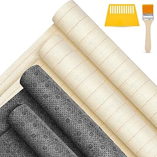 6 Pcs 79'' x 59" Large Tufting Cloth for Rugs and 71'' x 39" Non Slip Final Backing Tufting Cloth with Marked Lines Primary Tufting Cloth Rug Tufting Kit for Tufting Gun Punch Needle DIY Rug