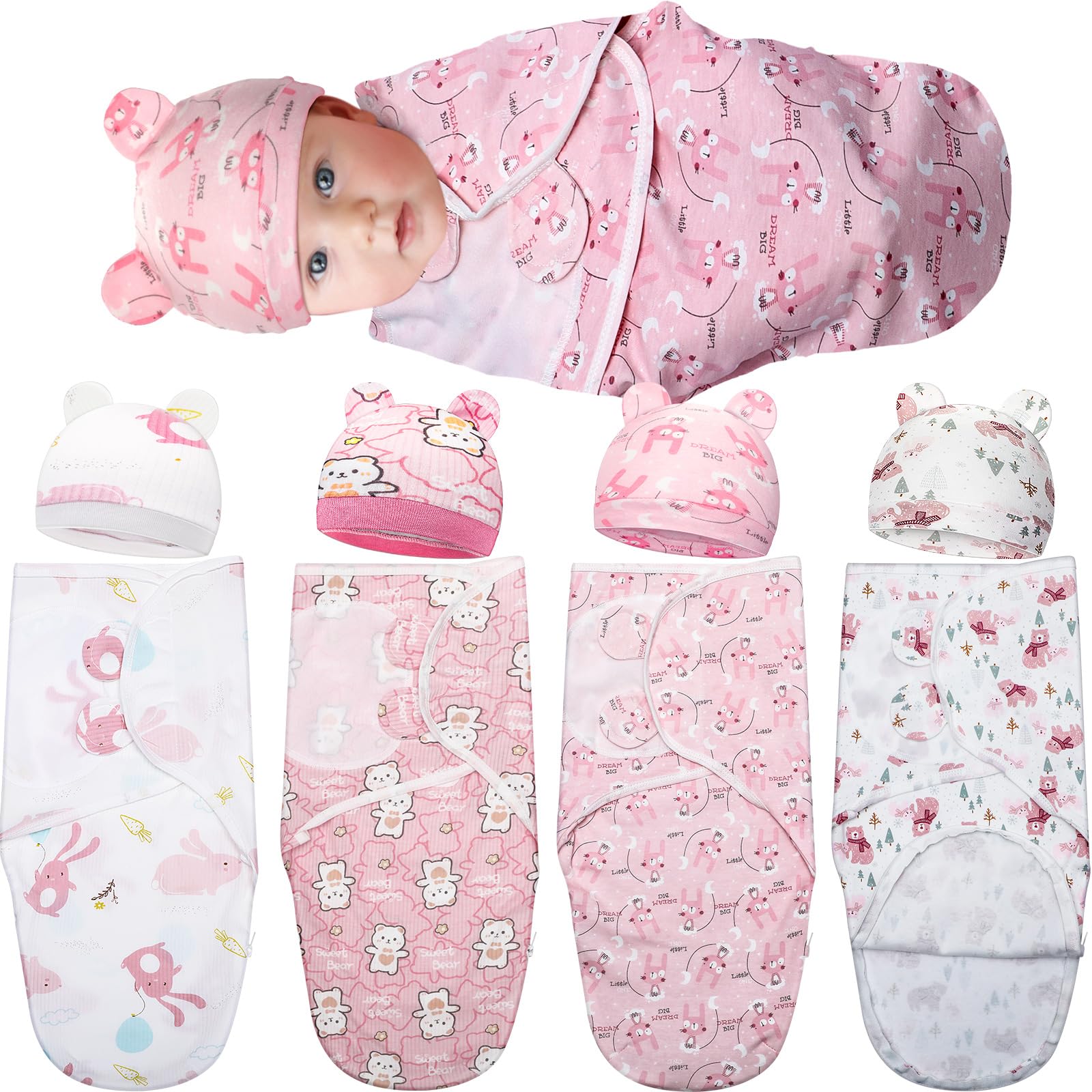 SNOWIE SOFT Baby Swaddles for Newborns with 2 Way Zipper and Pure Cotton Fabric 3 9 Months