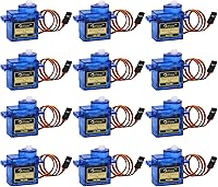 Vista 11 de 10 unidades de micro servos SG90 de 0.317 oz para control remoto de robot, helicóptero, avión, auto, barco