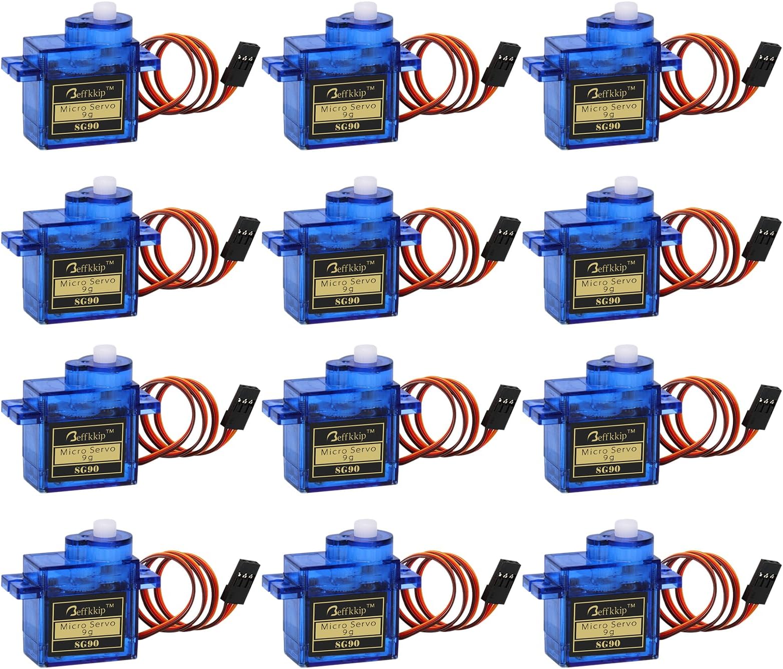 RC Servo 12Pcs SG90 9g Micro Servos for RC Robot Helicopter Airplane Controls Car Boat Mini Servo