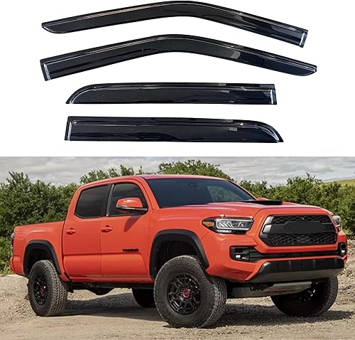 Miniatura 229 de KPY Moldura deflectora de viento con protección contra la lluvia compatible con Mazda 6 Sedan 2004-2013, 4 unidades, para ventana lateral