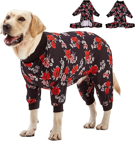 LovinPet Large Big Dog Pajamas Post Surgery Onesie For Large Dog Breeds