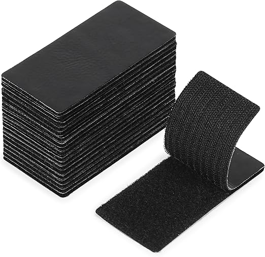 Bates 2' x 4' Heavy Duty Hook & Loop Tape, 20 pcs with Double Sided Adhesive