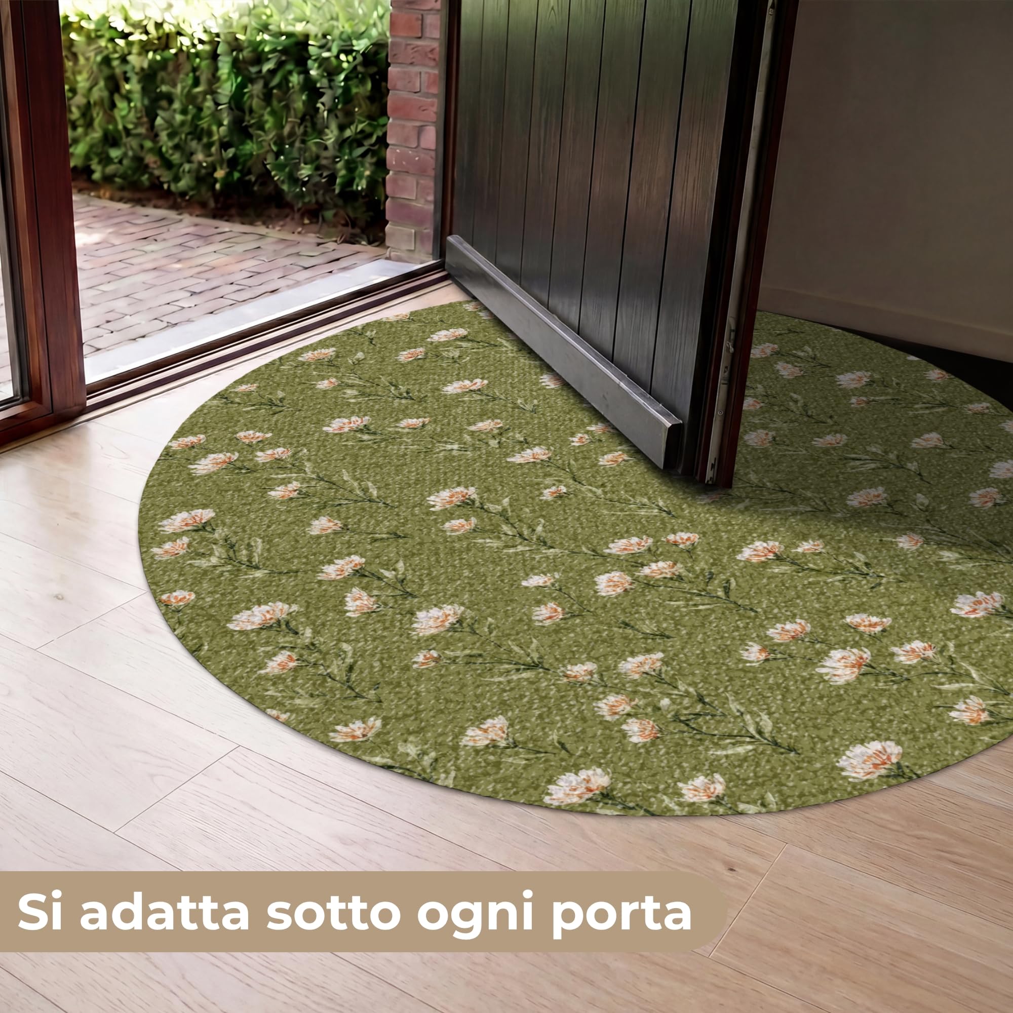 MuchoWow© Zerbino 120 cm Zerbini Tappeto Ingresso Esterni Pizza Città Vino | Rotondo - Rosa Prosecco Stretto Calcio Birra Home Amore Famiglia