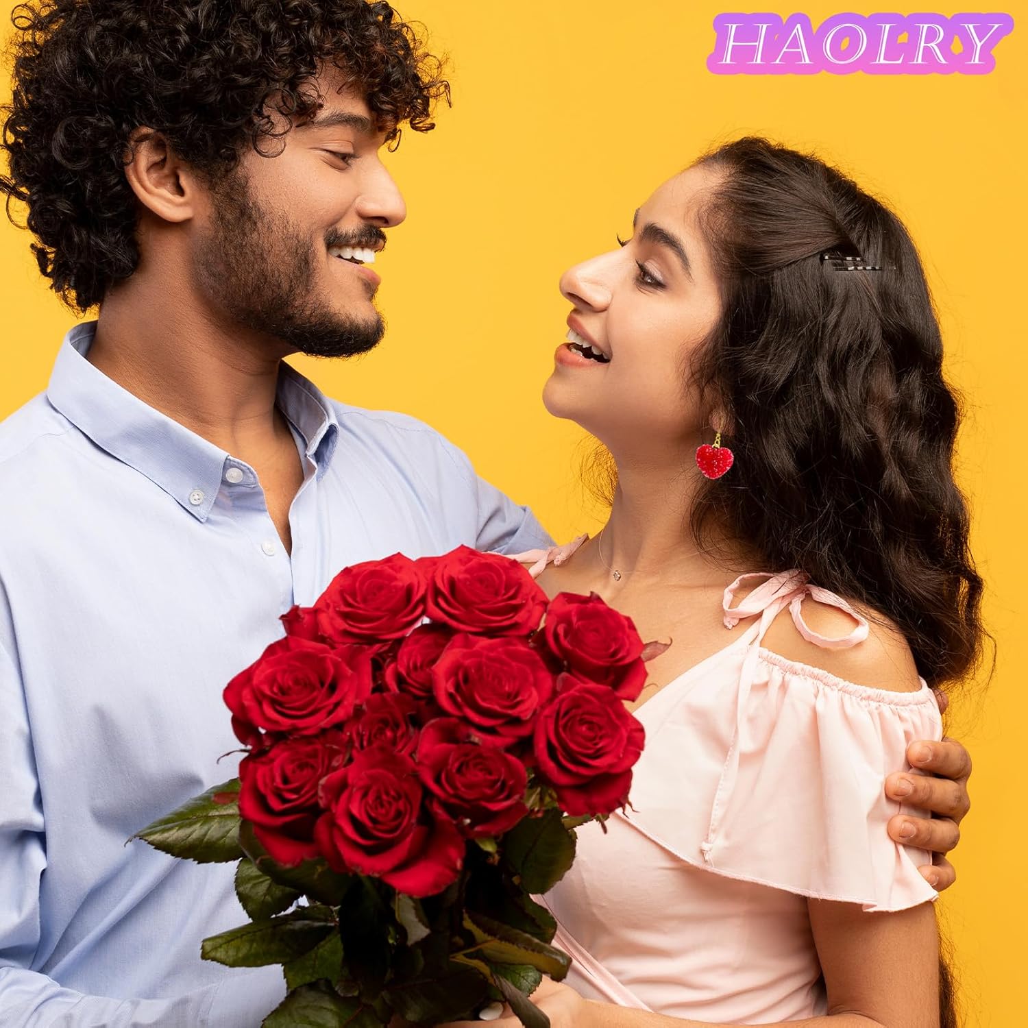 Heart Earrings with Sparkling Crystal Rhinestones in Red and Pink for Valentines Day Gift for Women Party Wedding Anniversary Birthday Hypoallergenic - Image 5