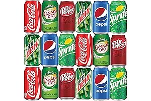 18 Pack Pepsi Mini Cans - BGM Assortment Soda Refrigerator Restock Kit