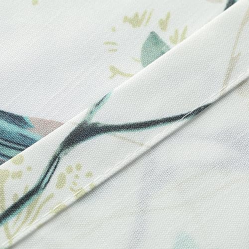 Miniatura 8 de Leeva Cortinas y cortinas de pájaros para sala de estar, juego clásico de lino texturizado con ojales para habitación del bebé y dormitorio, 2