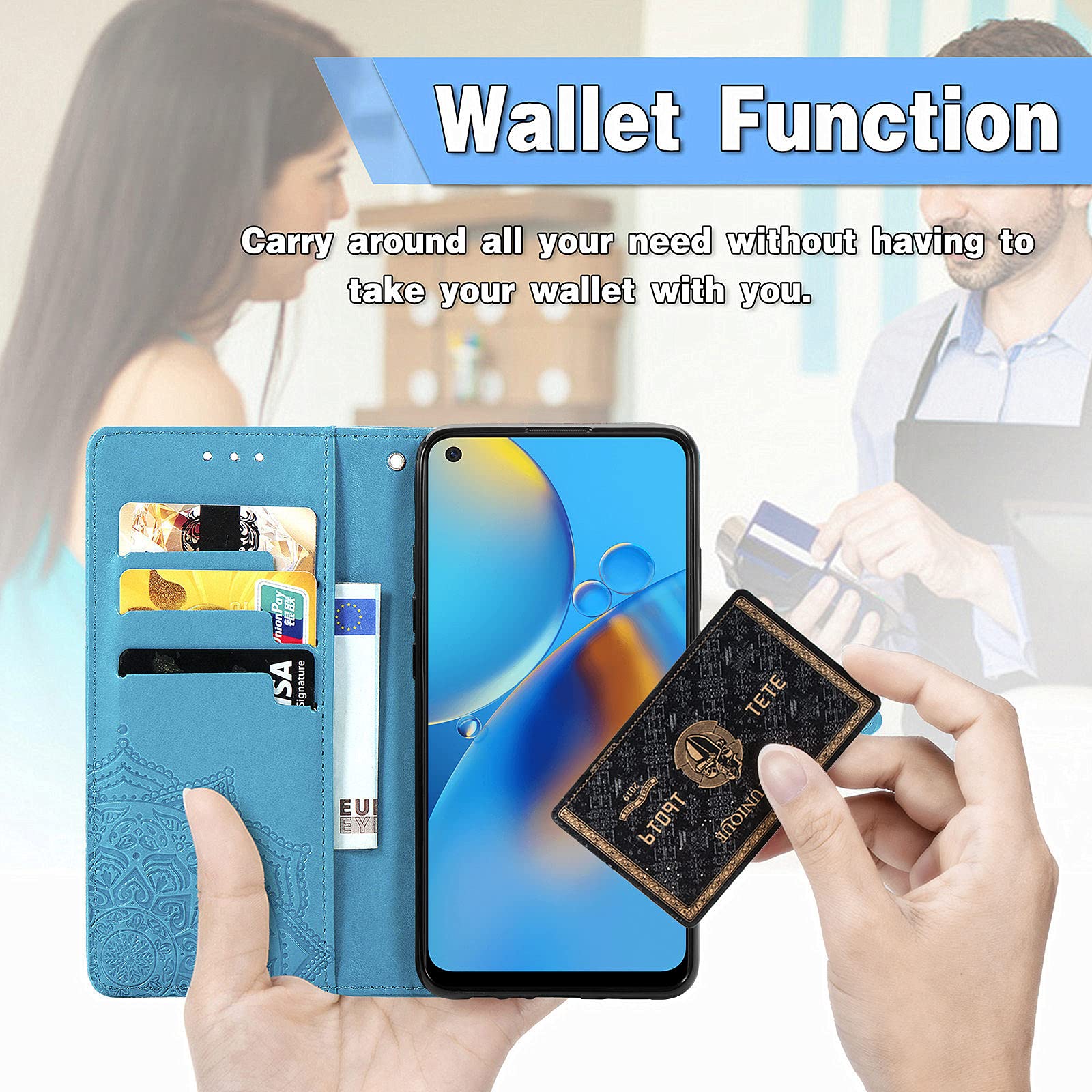 Fertuo Cover per Blackview A70 / A70 Pro, Custodia a Libro in Pelle