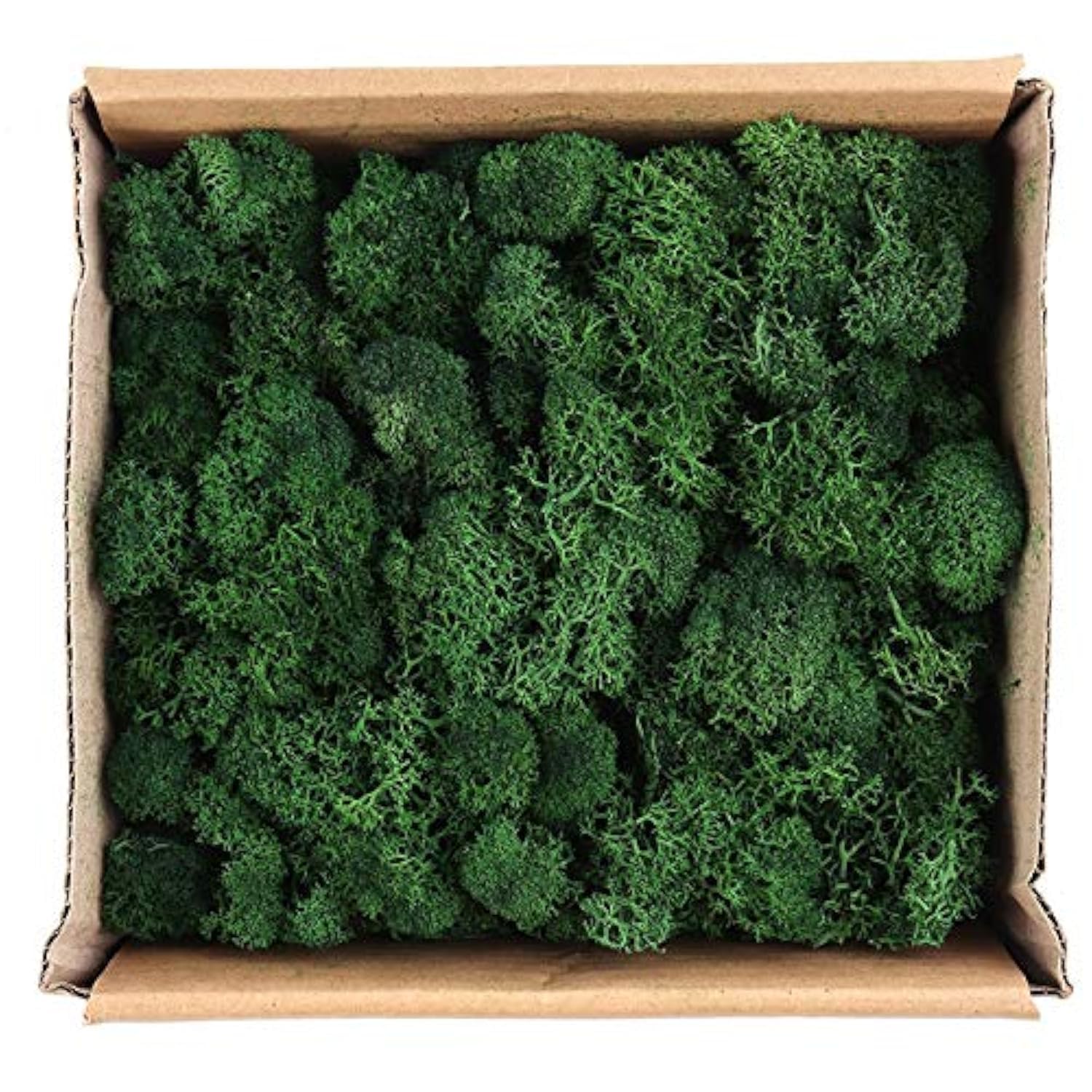Artificial Moss, 130g Outdoor Fake Moss Lichen Plants for Home, Garden, Patio Decoration Realistic Looking Garden Synthetic Turf (Dark Green)