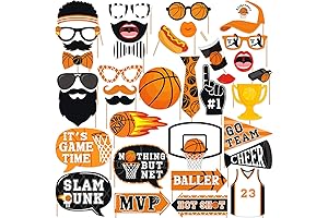 Levfla 36-Piece Dunk Booth Party Photo Props