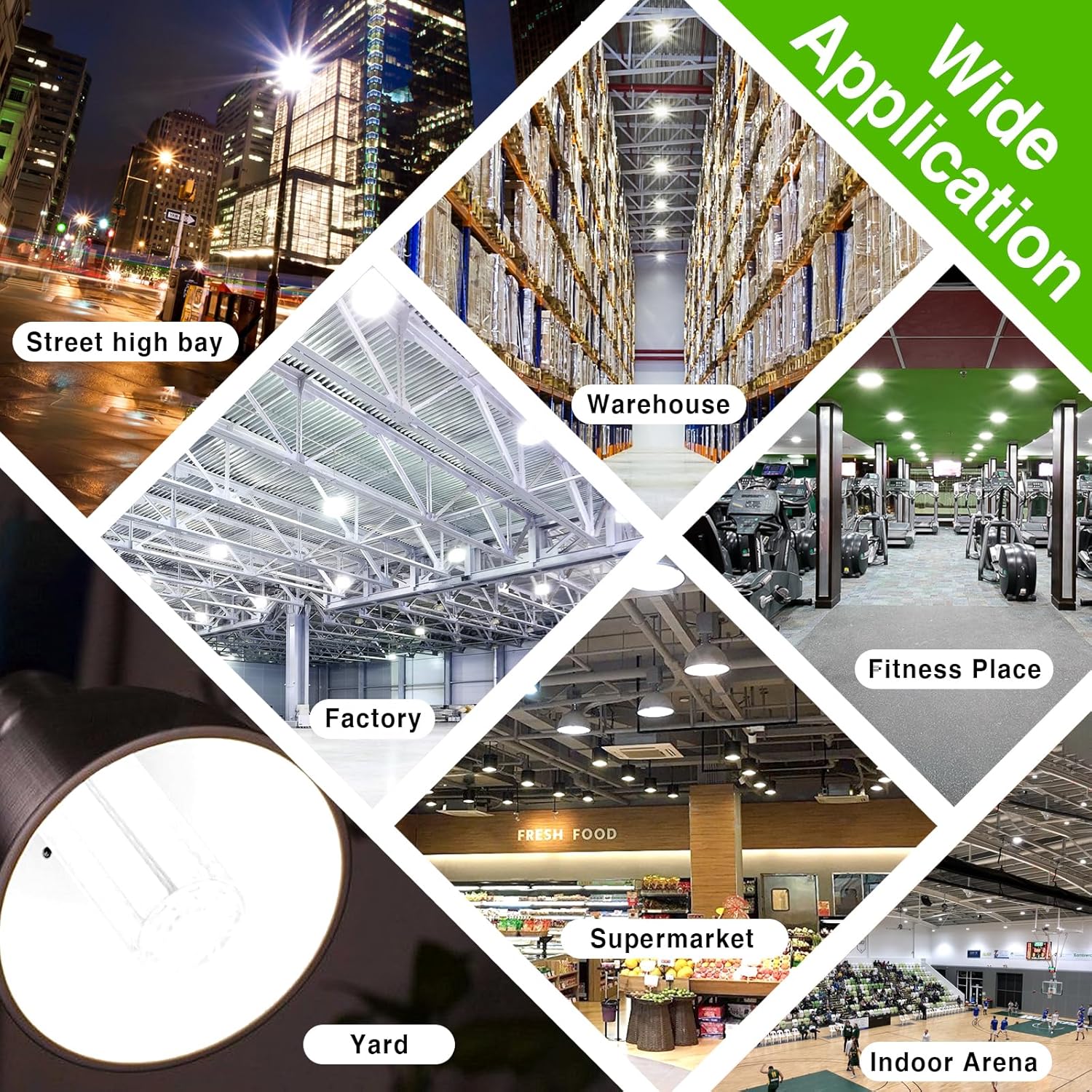 60W LED Corn Light Bulb, E26/E39 led Bulb, Large Mogul Base, 110/277v 5000K Daylight White Lamp, 13500 Lumen Replacement 400W HPS/MH for Outdoor Indoor Garage Warehouse Factory Backyard