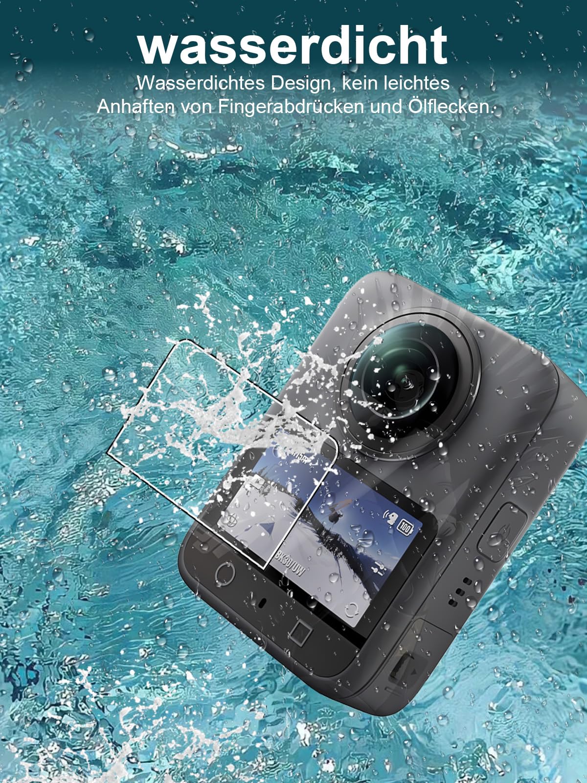 3 opakowania folii ochronnej do kamery panoramicznej DJI osmo 360 9H, szkło hartowane, ochrona przed zadrapaniami, odciskami palców, bez pęcherzyków powietrza, przezroczysta HD
