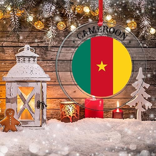 Vista 54 de Guatemala - Adornos acrílicos de Navidad, regalo de recuerdo de ciudad patriótica, adorno para árbol de Navidad, bandera nacional de Guatemala